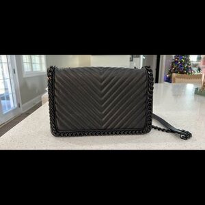 Aldo Black Chevron Crossbody Bag